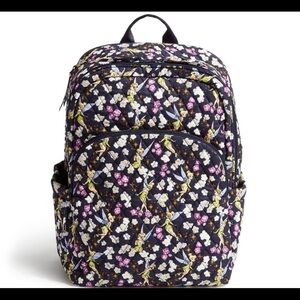 NEW Vera Bradley Disney Tinkerbell Essential Large Backpack- Navy Blue